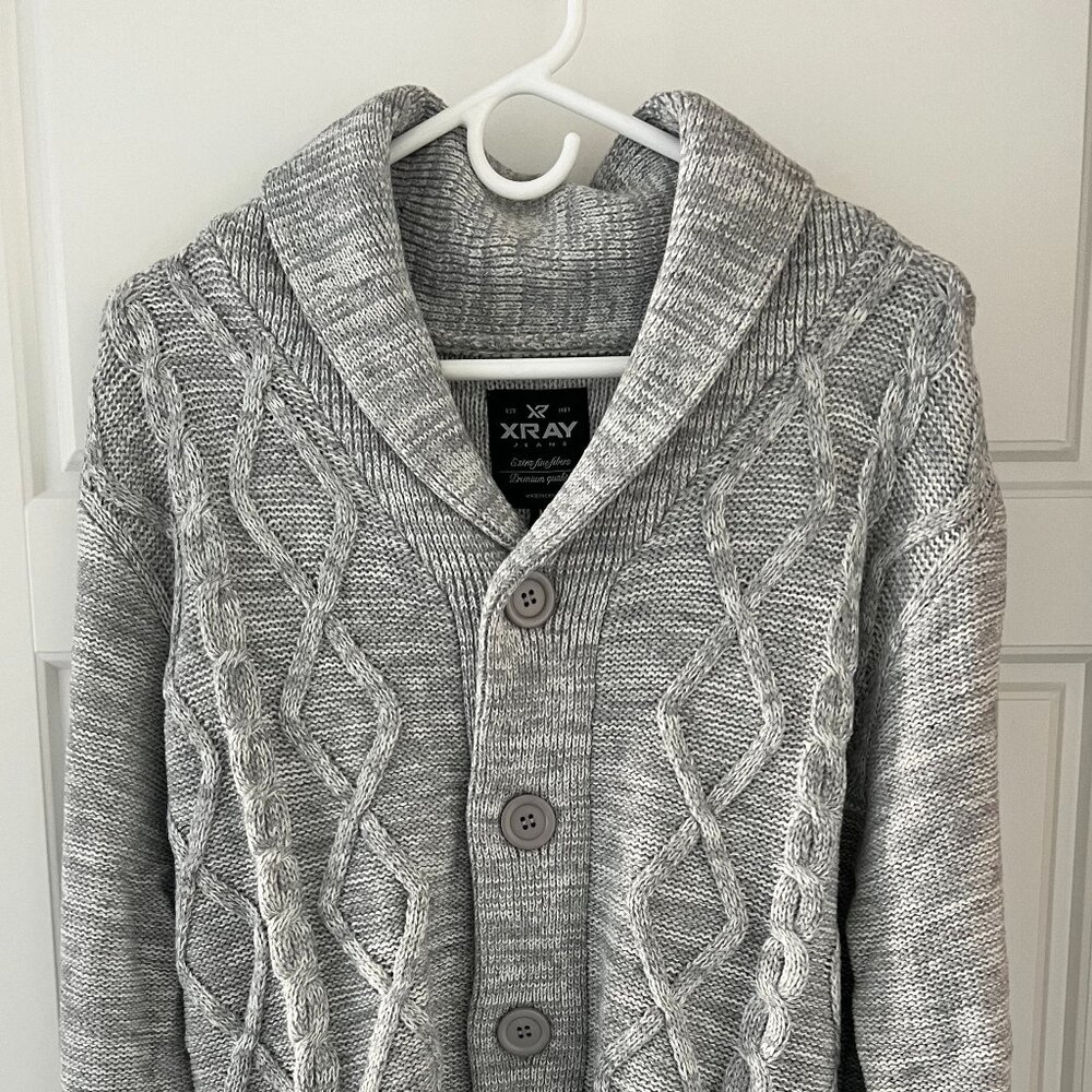 XRAY Sweater Men's M Oatmeal Button Cardigan